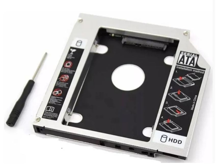 Case Caddy Gaveta Suporte Hd Notebook Gravador De Dvd 9,5mm